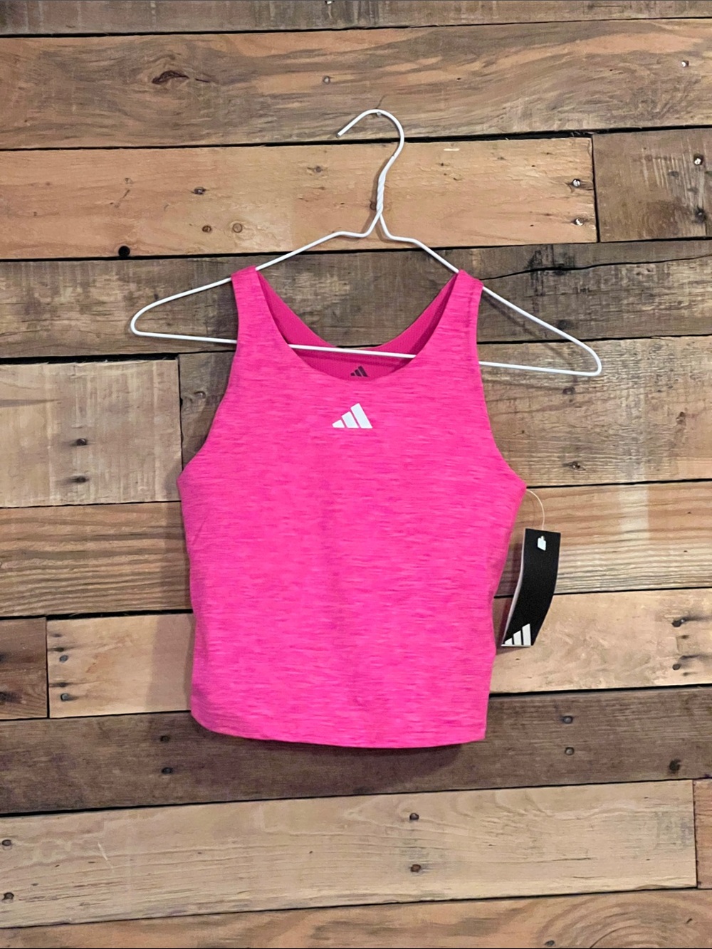adidas Hot Pink Athletic Crop Tank Top